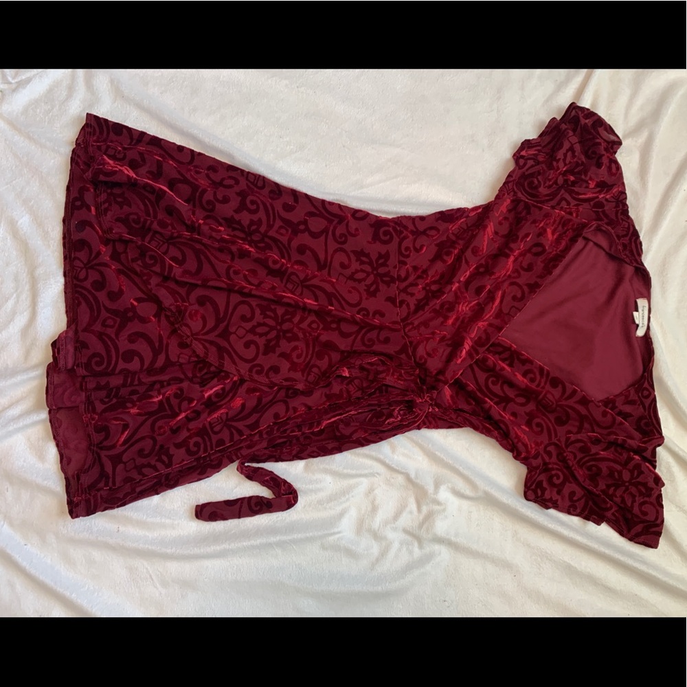 Velvet wrap dress